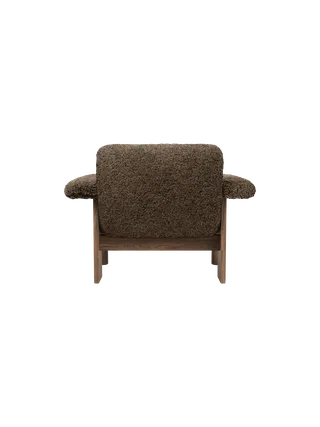 Brasilia Lounge Chair by Audo Copenhagen in Walnut, Sheepskin Sahara, Low Back, Sheepskin – product photo 20 of 21