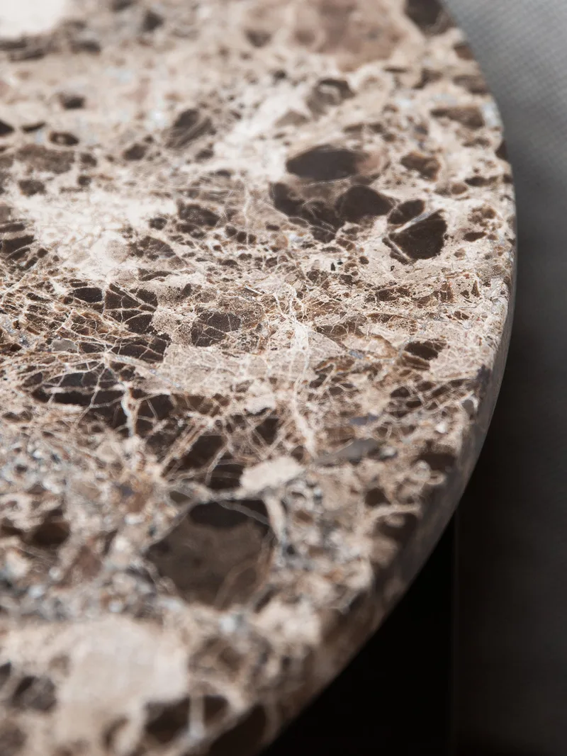 Androgyne Side Table by Audo Copenhagen in Emperador Marble, Table Top Ø42 – interior photo 1 of 3