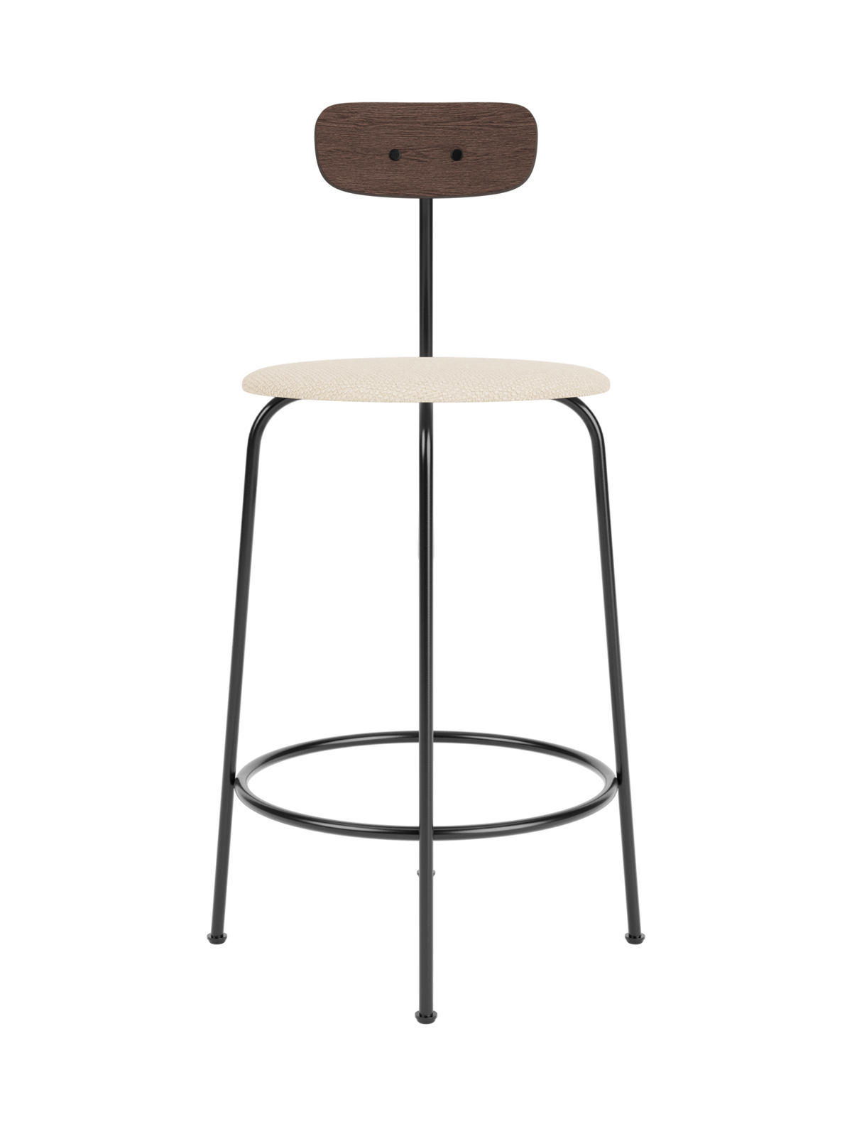Afteroom Counter Chair by Audo Copenhagen in Dark Stained Oak, Logan Jasmine, Seat Upholstered – product photo