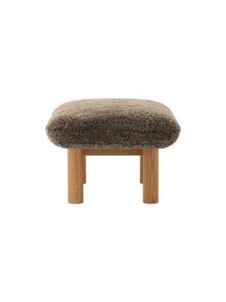Brasilia Ottoman von Audo Copenhagen in Dark Stained Oak, Sheepskin Root, Sheepskin – Produktfoto 16 von 22
