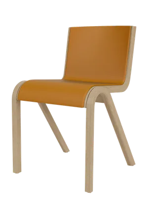 Ready Dining Chair de Audo Copenhagen en Red Stained Oak, Sierra 1001, Front Upholstered – photo du produit 13 sur 19