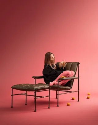 Villhem Supersoft Footstool by Blå Station in 41 cm – interior photo 1 of 2