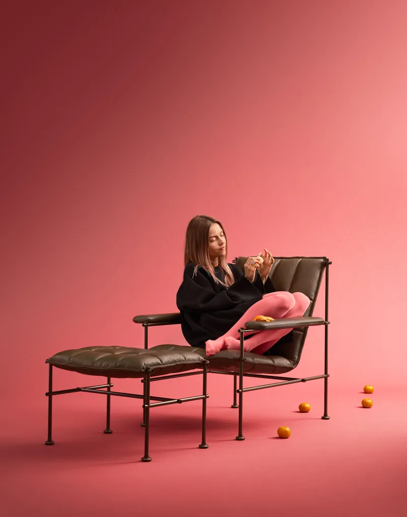 Villhem Supersoft Footstool by Blå Station in 41 cm – interior photo 1 of 2