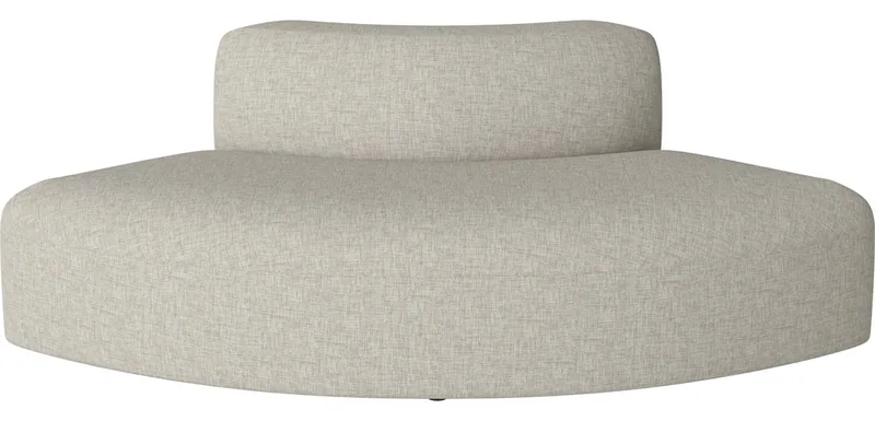 Angle Curved kleine rugmodule 90 Angle van BOLIA in Nantes – Soepel weefsel, Sand – productfoto