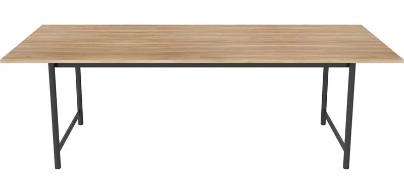 Track tuintafel - teak Track Outdoor van BOLIA in 230 cm, Zwartgelakt staal – productfoto