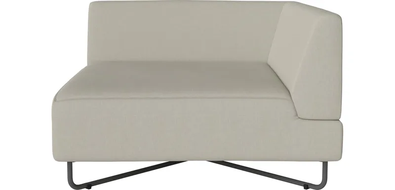 Orlando O2 tuinbank hoekmodule - rechts Orlando Outdoor O2 de BOLIA en Brezza – Stof voor buitenshuis, Sand – photo du produit