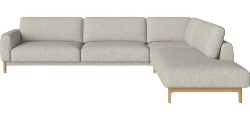 Chleo 6-zitshoekbank m. open einde - rechts Chleo by BOLIA in Nantes – Soepel weefsel, Sand, Geolied eiken, Massief – product photo