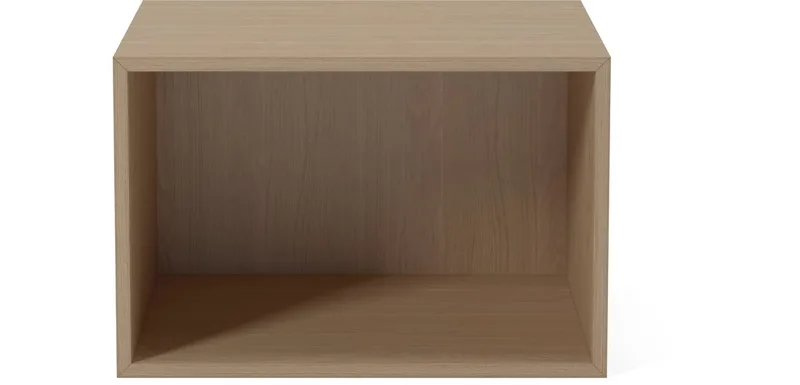 Case 1 x 1 ½ Boekenkastmodule – 35 cm Case by BOLIA in Witgepigmenteerd geolied eiken, fineer – product photo