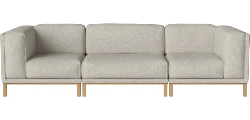 Cosy 3 Modules met kleine hoeken Cosy by BOLIA in Nantes – Soepel weefsel, Sand, Geolied eiken, Massief – product photo