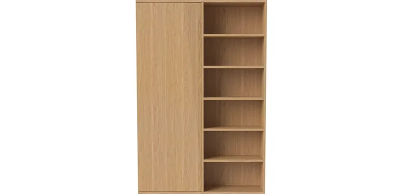 Silent Wandkast - combinatie 04 Silent van BOLIA in Geolied eiken, fineer – sfeerfoto