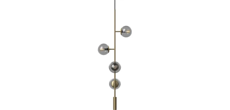 Orb Lounge Hanglamp Orb von BOLIA in Mat antiek vermessingd ijzer – Produktfoto