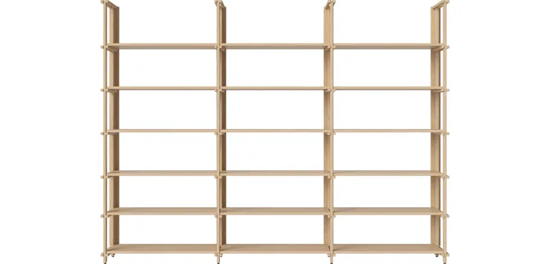 Friedman Boekenrek - combinatie 03 Friedman by BOLIA in Witgepigmenteerd geolied eiken, Massief – product photo