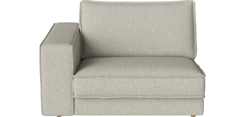 Noora Hoekmodule m. armleuning - links 125 x 107 cm Noora by BOLIA in Nantes – Soepel weefsel, Sand, Geolied eiken, Massief – product photo