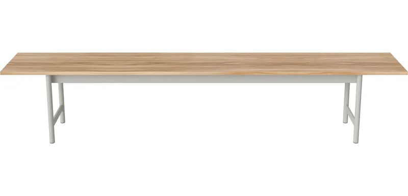 Track tuinbank - teak Track Outdoor by BOLIA in Grijsgelakt staal – product photo