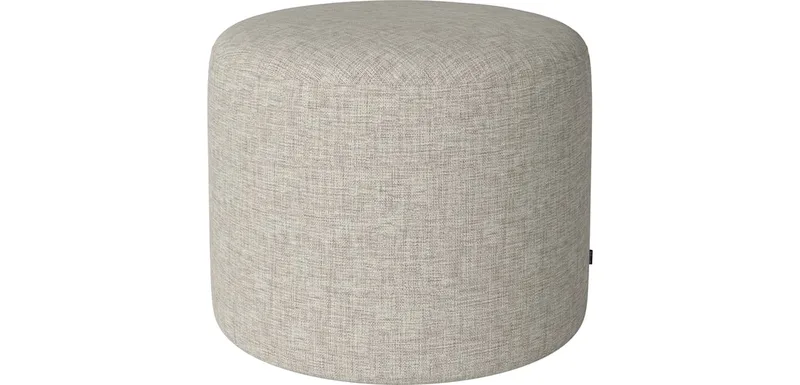 Zyl Poef Ø50 cm Zyl van BOLIA in Nantes – Soepel weefsel, Sand – productfoto