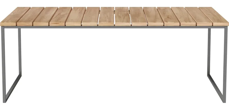 Como tuin salontafel 120 x 60 cm Como Outdoor by BOLIA in Onbehandeld teak, Massief, Roestvrij staal, 42 cm – product photo