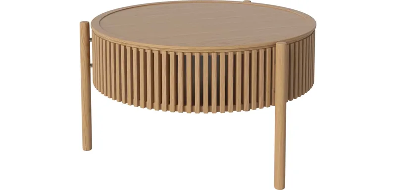 Story Salontafel Story by BOLIA in Geolied eiken, Massief, Ø83 cm – product photo