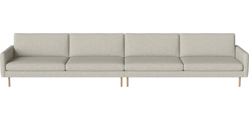 Scandinavia Remix 6-zitsbank Scandinavia Remix by BOLIA in Nantes – Soepel weefsel, Sand, 17 cm geolied eiken – product photo