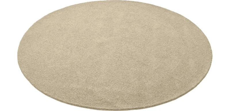 Natura vloerkleed - round Natura by BOLIA in Light Beige Melange, Ø200 cm – product photo
