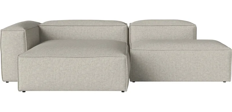 Cosima 2 Modules diepte 100 cm m. grote chaise longue – links – en open-end – rechts Cosima van BOLIA in Nantes – Soepel weefsel, Sand – productfoto