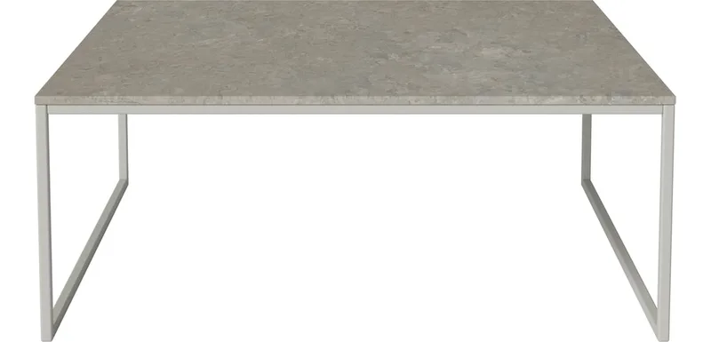 Como Salontafel 110 x 110 cm Como de BOLIA en Grigio Bottarga marmer, Grijsgelakt staal, 42 cm – photo d’ambiance