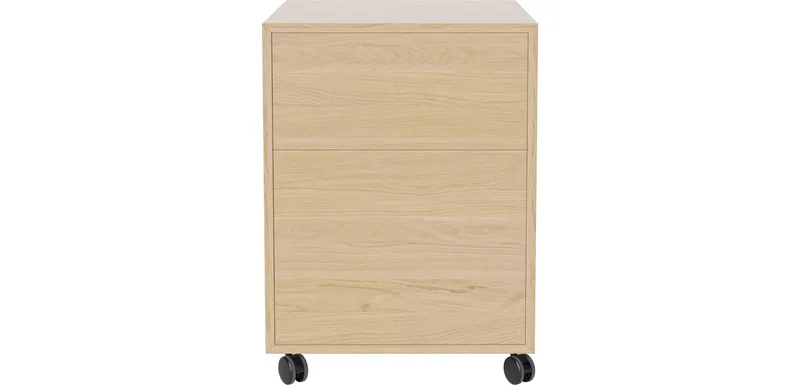 Case Kantoormodule met Lade en Deurtje Case von BOLIA in Witgepigmenteerd geolied eiken, fineer – Produktfoto