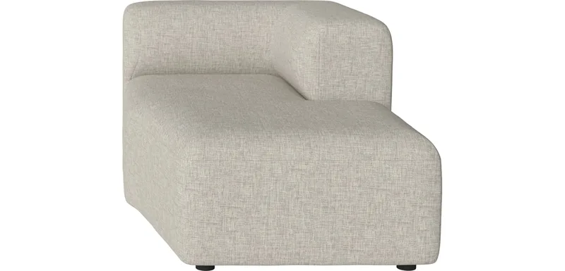 Angle Hoek Chaise longue - rechts Angle von BOLIA in Nantes – Soepel weefsel, Sand – Produktfoto