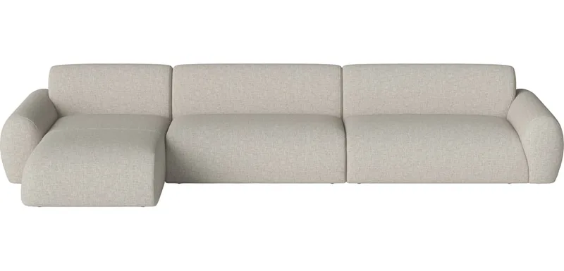 Núvol 3 Modules met grote hoek en chaise longue – links Núvol van BOLIA in Nantes – Soepel weefsel, Sand – productfoto