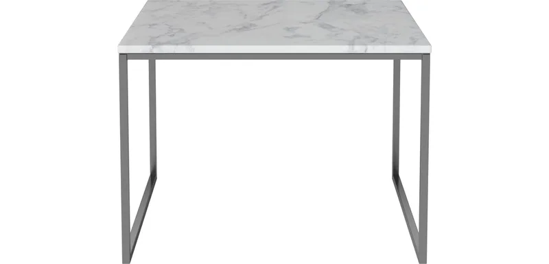 Como Salontafel 60 x 60 cm Como von BOLIA in Grijs/wit marmer, Roestvrij staal, 42 cm – Produktfoto