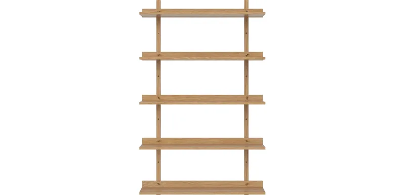 Kari Plankensysteem voor aan de muur - 146 x 90 Kari van BOLIA in Geolied eiken, fineer – productfoto