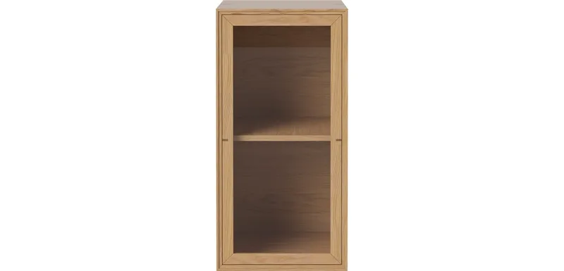 Vega kast 2 vakken - 70x35x35 cm met glazen deuren Vega van BOLIA in Geolied eiken – productfoto