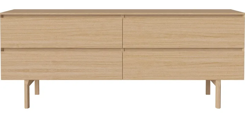 Daia dubbeldressoir 4 laden Daia de BOLIA en Geolied eiken, fineer – photo du produit