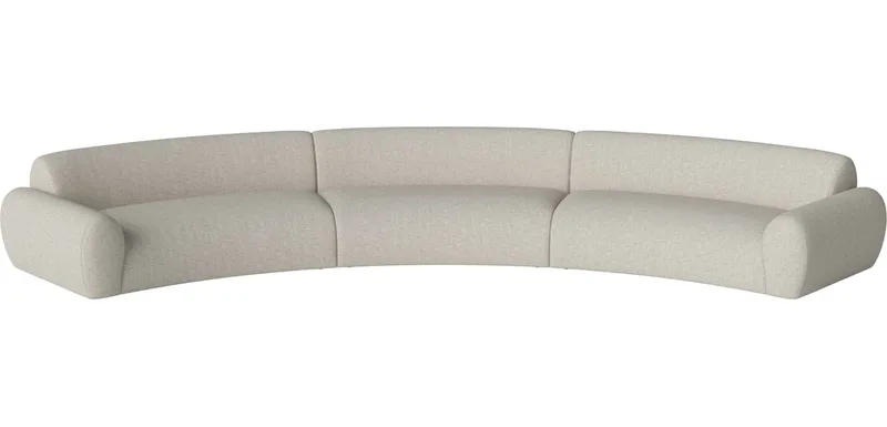 Núvol Curved 3 modules met hoek Núvol van BOLIA in Nantes – Soepel weefsel, Sand – productfoto