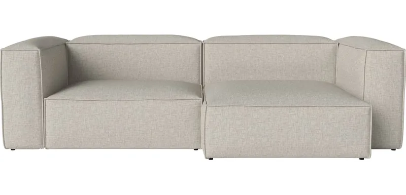 Cosima Nest 2 modules met grote chaise longue - rechts Cosima van BOLIA in Nantes – Soepel weefsel, Sand – productfoto