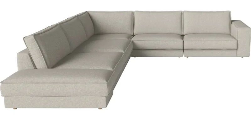 Noora 6 Modules 345 x 350 cm - links Noora by BOLIA in Nantes – Soepel weefsel, Sand, Geolied eiken, Massief – product photo