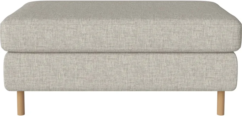 Scandinavia Poef 100 x 70 cm Scandinavia de BOLIA en Nantes – Soepel weefsel, Sand, Koudschuim, 13 cm geolied eiken – photo du produit