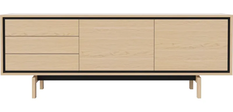 Floow dressoir Floow by BOLIA in Witgepigmenteerd geolied eiken, Witgepigmenteerd geolied eiken, Witgepigmenteerd geolied eiken, Massief – product photo