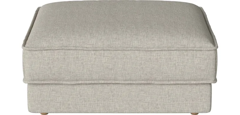 Noora Poef 90 x 90 cm Noora van BOLIA in Nantes – Soepel weefsel, Sand, Geolied eiken, Massief – productfoto