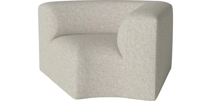 Angle Curved grote hoekmodule 45 - rechts Angle van BOLIA in Nantes – Soepel weefsel, Sand – productfoto