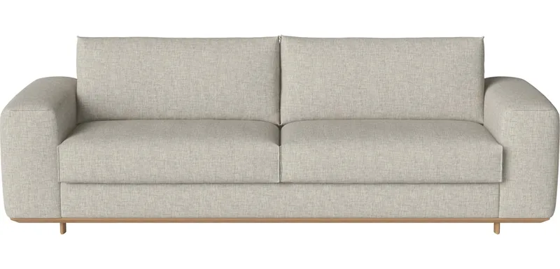 Gest Slaapbank 3-zits Gest by BOLIA in Nantes – Soepel weefsel, Sand, Geolied eiken, Massief – product photo