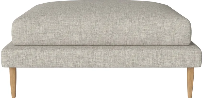 Veneda Poef 112 x 88 cm Veneda de BOLIA en Nantes – Soepel weefsel, Sand, Geolied eiken, Massief – photo du produit