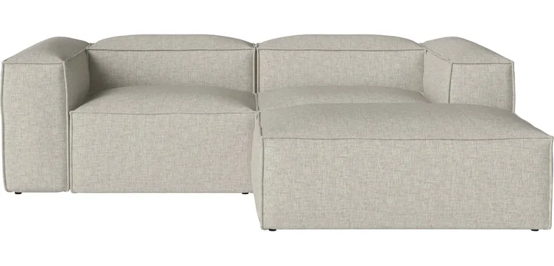 Cosima 2 Kleine Modules diepte 100 cm m. grote poef Cosima van BOLIA in Nantes – Soepel weefsel, Sand – productfoto