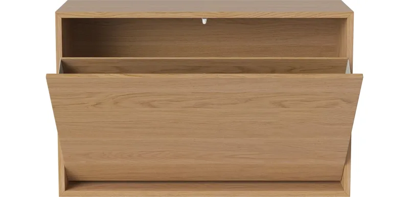 Case Schoenenkast – enkel Case de BOLIA en Geolied eiken, fineer – photo d’ambiance