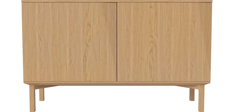 Silent Dressoir met 2 deuren Silent de BOLIA en Geolied eiken, fineer – photo d’ambiance