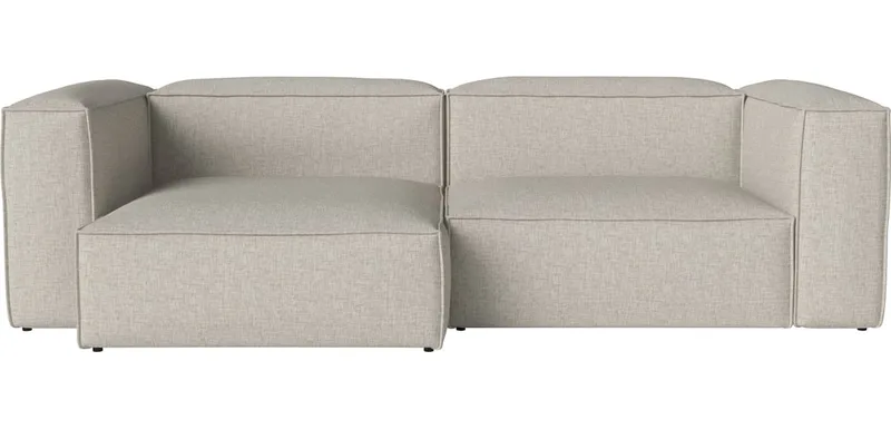 Cosima Nest 2 modules met grote chaise longue - links Cosima van BOLIA in Nantes – Soepel weefsel, Sand – productfoto
