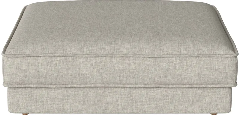Noora Poef 120 x 120 cm Noora van BOLIA in Nantes – Soepel weefsel, Sand, Geolied eiken, Massief – productfoto