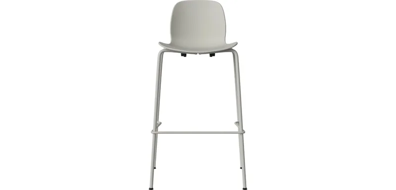 Seed Barkruk H76 cm – poly/metalen poten Seed by BOLIA in Grijs polypropyleen, Grijsgelakt staal – product photo