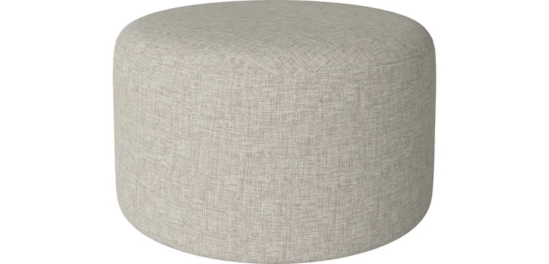 Zyl Poef Ø70 cm Zyl van BOLIA in Nantes – Soepel weefsel, Sand – productfoto