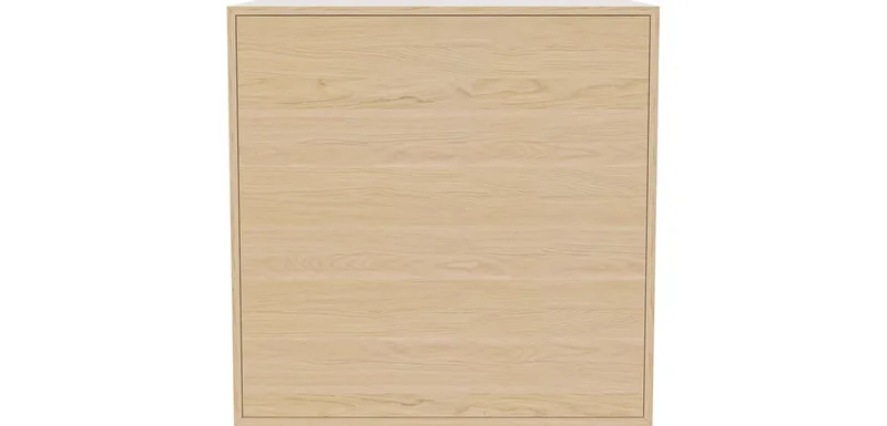 Case Kantoormodule met Deurtje 80 x 80 cm Case von BOLIA in Witgepigmenteerd geolied eiken, fineer – Ambientefoto