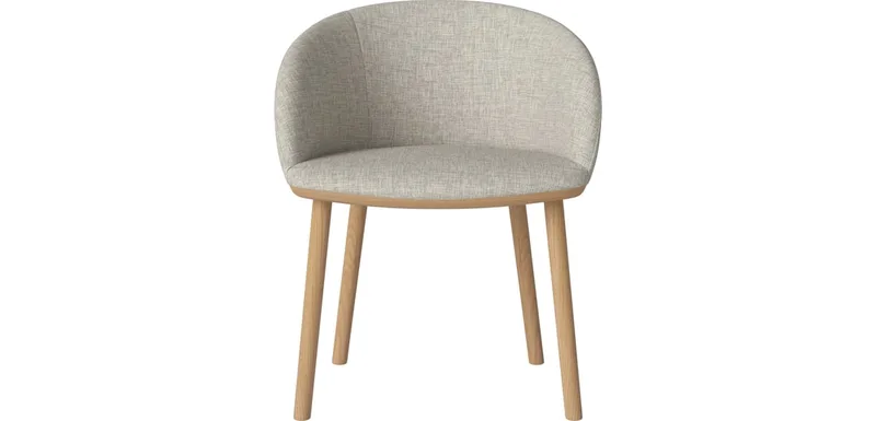 Join Eetkamerstoel Join by BOLIA in Nantes – Soepel weefsel, Sand, Geolied eiken, Massief – product photo